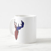 American Flag Whitetail Buck Kaffeetasse (Vorderseite Links)
