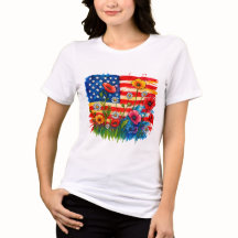 American Flag & Wildblumen - Patriotic