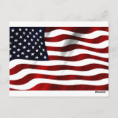 "American Flag Wing", populäres Design, Postkarte (Rückseite)