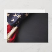 American Flag, wir haben Chalkboard Einladung (Vorne/Hinten)