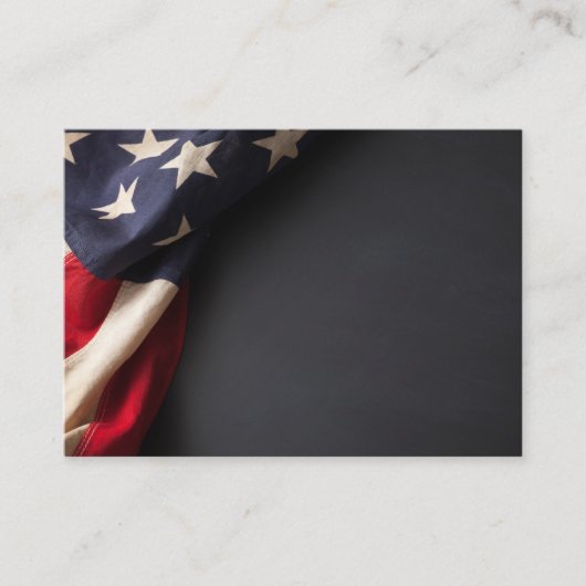 American Flag, wir haben Chalkboard Visitenkarte (Vorderseite)