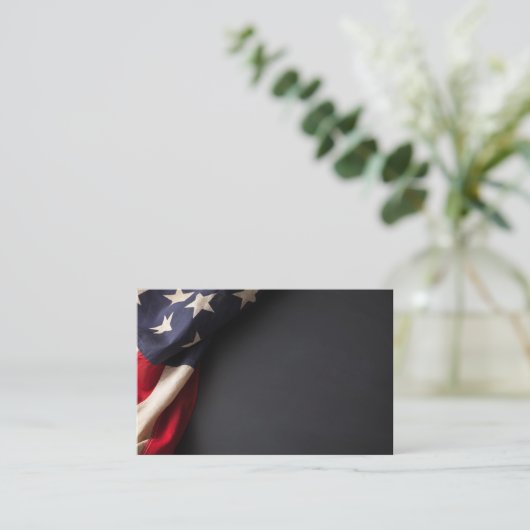 American Flag, wir haben Chalkboard Visitenkarte (Stehend Vorderseite)
