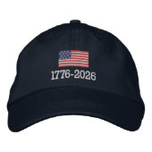 American Flag with Area to Add Text Bestickte Baseballkappe (Vorderseite)