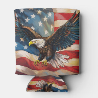American Flag with Bald Eagle Dosenkühler