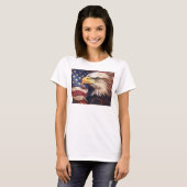 American Flag with Bald Eagle Head T-Shirt (Vorne ganz)