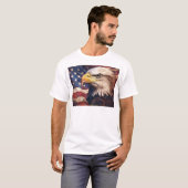 American Flag with Bald Eagle Head T-Shirt (Vorne ganz)