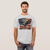 American Flag with Bald Eagle T-Shirt (Vorne ganz)