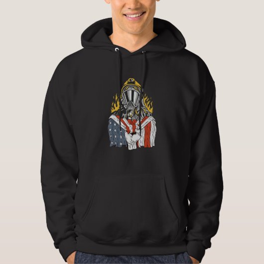 American Flag with Firefighter Hoodie (Vorderseite)