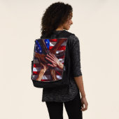 American Flag with hands from various Americans Rucksack (Ausgewaschen)