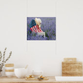 American Flag with Hat Poster (Küche)