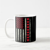 American Flag With Hearts Valentine S Day Kaffeetasse (Links)