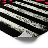 American Flag With Hearts Valentine S Day  Poster (Ecke)