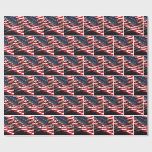 American Flag With Musical Notes Geschenkpapier (Flach)