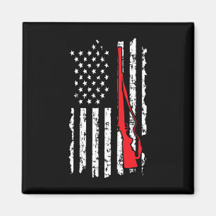 American Flag Women Men Shotgun Jagd Magnet