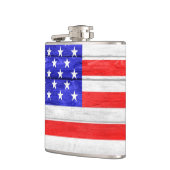 American Flag Wood Flachmann (Links)