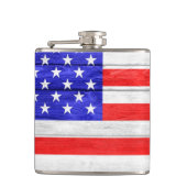American Flag Wood Flachmann (Vorderseite)