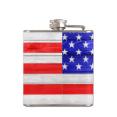 American Flag Wood Flachmann (Rückseite)