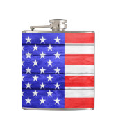 American Flag Wood Flachmann (Vorderseite)