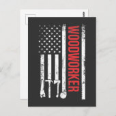 American Flag Woodworker Carpenter Tools Handwerke Postkarte (Vorne/Hinten)