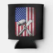 American Flag Woodworker Carpenter Woodwork Dosenkühler (Vorderseite)