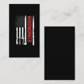 American Flag Woodworker Handwerker Visitenkarte (Vorne/Hinten)