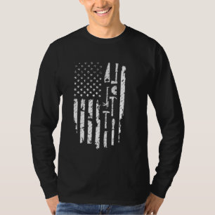 American Flag Woodworking Gift Carpenter Carpentry T-Shirt