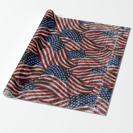 American Flag Wrapping Paper Geschenkpapier (Ungerollt)
