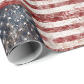 American Flag Wrapping Paper Geschenkpapier (Rolleneckpunkt)