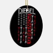 American Flag Wrench Diesel Powered Motor Keramik Ornament (Rechts)