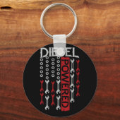 American Flag Wrench Diesel Powered Motor Schlüsselanhänger (Vorderseite)