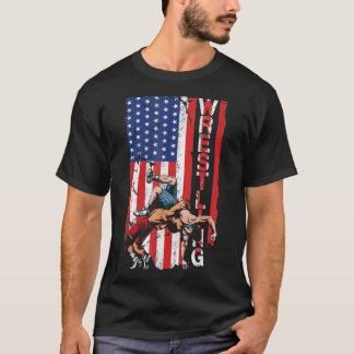 American Flag Wrestling T-Shirt