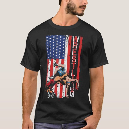 American Flag Wrestling T-Shirt (Vorderseite)
