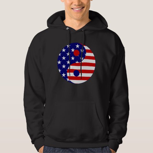 American Flag Yin Hoodie (Vorderseite)
