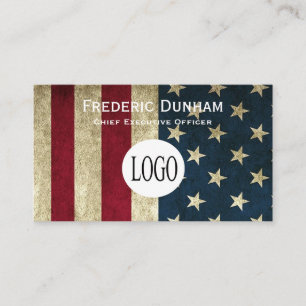 American Flag Your Logo Business Cards Visitenkarte