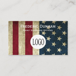 American Flag Your Logo Business Cards Visitenkarte