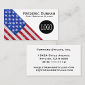American Flag Your Logo Business Cards Visitenkarte (Vorne/Hinten)