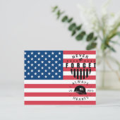 American Flag zum Gedenktag Postkarte (Stehend Vorderseite)