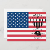 American Flag zum Gedenktag Postkarte (Vorne/Hinten)