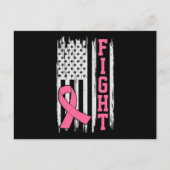 American Flag zur Sensibilisierung für Krebs Postkarte (Vorderseite)