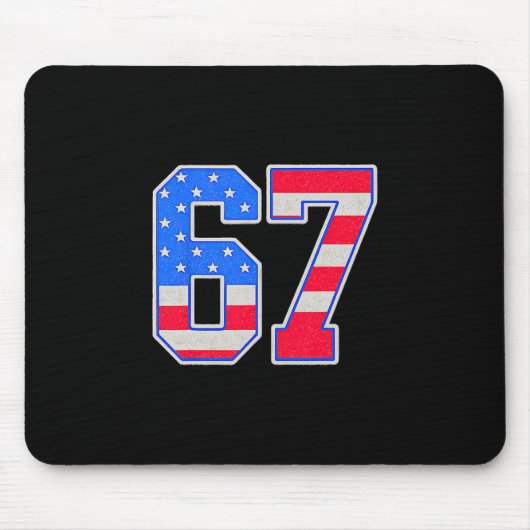 American Flage 67 Six Seven Meme Mousepad (Vorne)