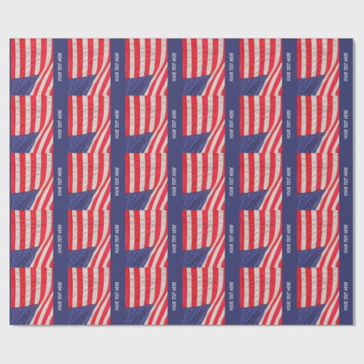 American Flags Gift Wrap, Personalized Geschenkpapier (Flach)