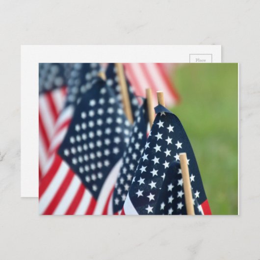 American Flags Postcard Postkarte (Vorne/Hinten)