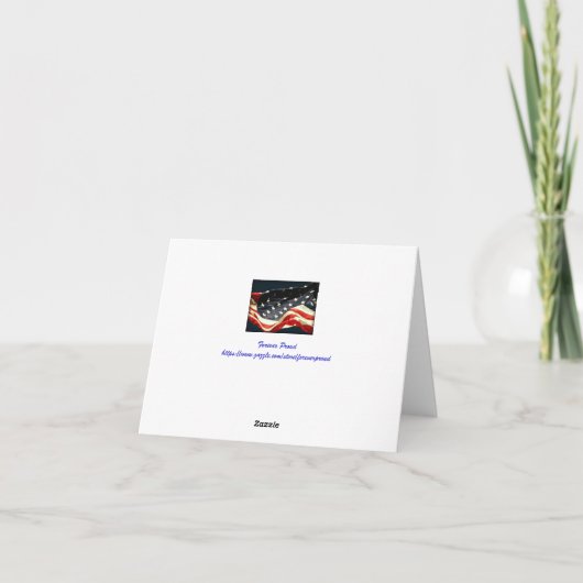 American Flags & Stall Note Card Karte (Rückseite)