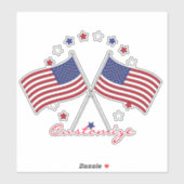 American Flags Thunder_Cove Patriotic 4. Juli Aufkleber (Blatt)