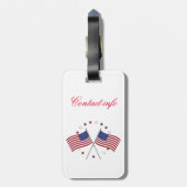 American Flags Thunder_Cove Patriotic 4. Juli Gepäckanhänger (Rückseite vertikal)