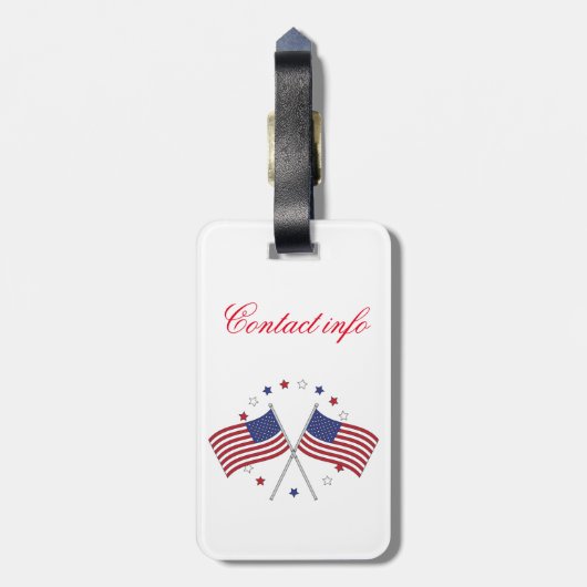 American Flags Thunder_Cove Patriotic 4. Juli Gepäckanhänger (Rückseite vertikal)