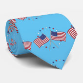 American Flags Thunder_Cove Patriotic 4. Juli Krawatte (Gerollt)