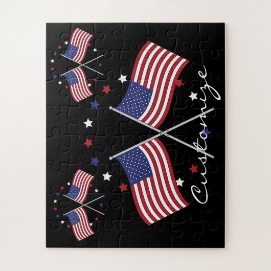American Flags Thunder_Cove Patriotic 4. Juli Puzzle (Vertikal)