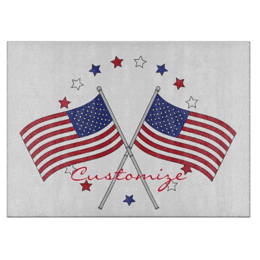American Flags Thunder_Cove Patriotic 4. Juli Schneidebrett (Vorderseite)