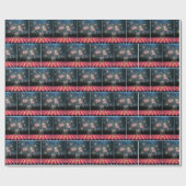 American Flags With Sparklers In a Mason Jar Geschenkpapier (Flach)